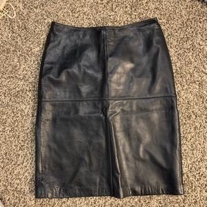Clifford & Wills leather skirt